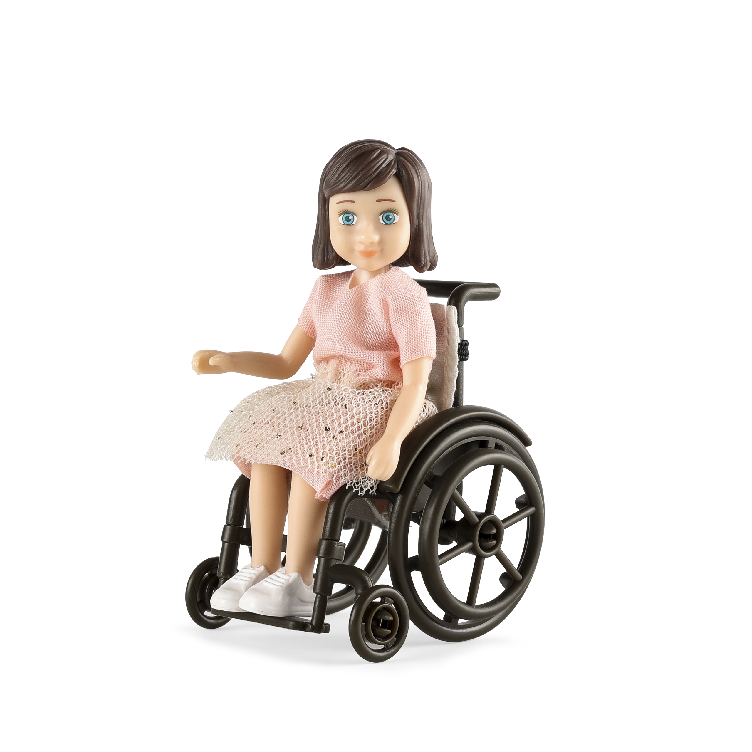 Dolls lundby	dollshouse doll with wheelchair